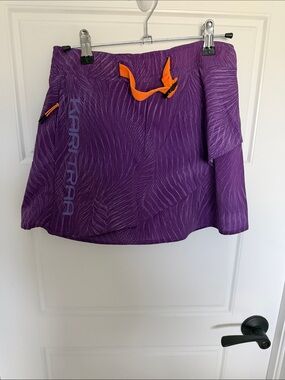 Kari Traa Purple Active Skort with Orange Belt